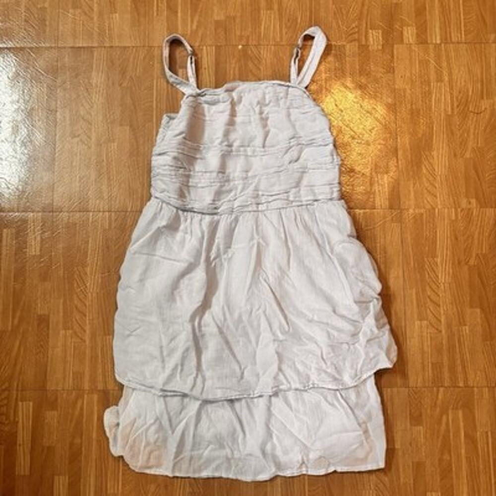 Abercrombie Kids Girls Size 15/16 White Tiered Smocked Cami Midi Dress